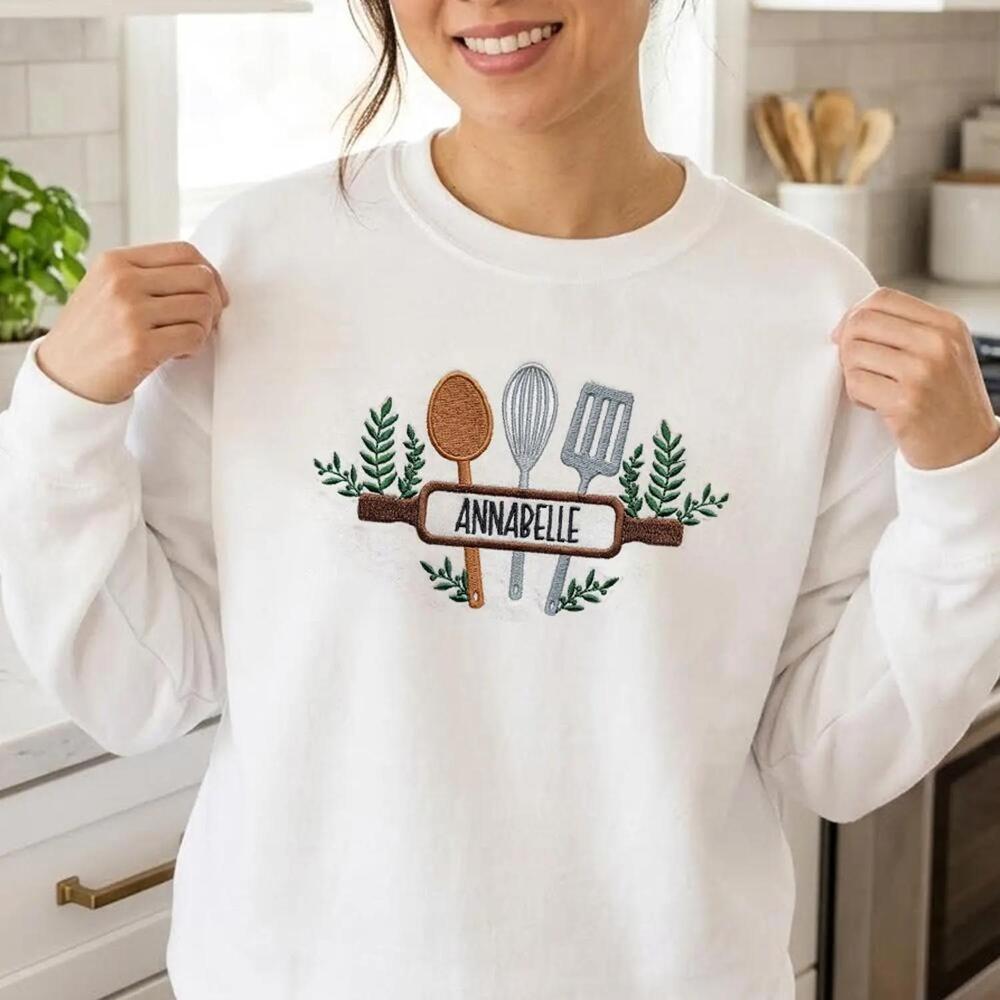 Baking sweatshirt, Name Baker Shirt, Cooking Lover Gift For Her